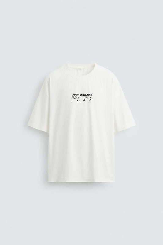 Zara Printed Graphic T-Shirt– White