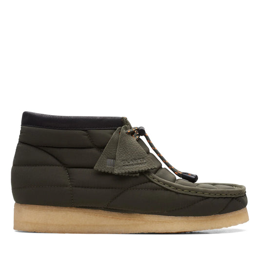 Clarks Wallabee Boot Men’s Green Canvas Lace-Up Chukka
