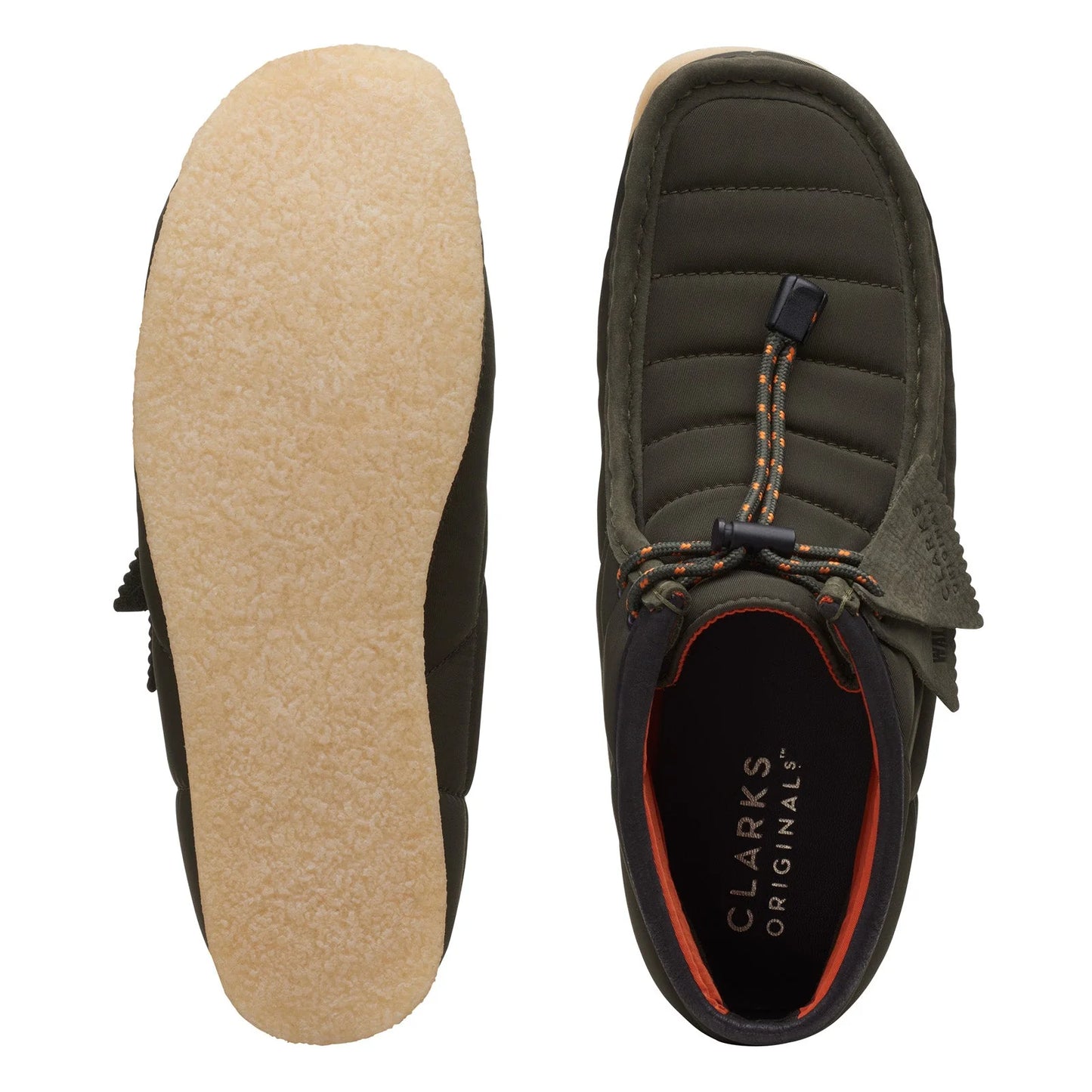 Clarks Wallabee Boot Men’s Green Canvas Lace-Up Chukka