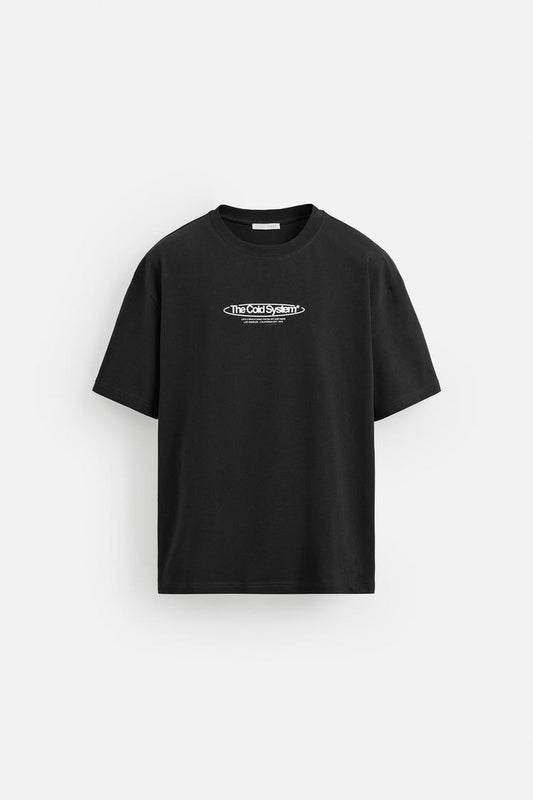 Zara Combined Print T-Shirt- Black