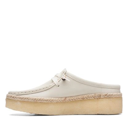 Clarks Originals Women’s Wallabee Moccasin Cup Lo – White Suede Casual Shoes