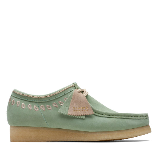 Clarks Originals Men’s Wallabee Moccasin – Green Suede Casual Shoes
