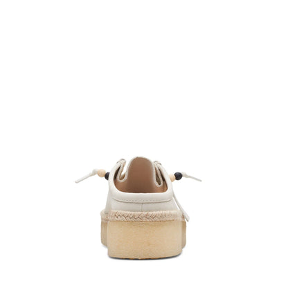Clarks Originals Women’s Wallabee Moccasin Cup Lo – White Suede Casual Shoes