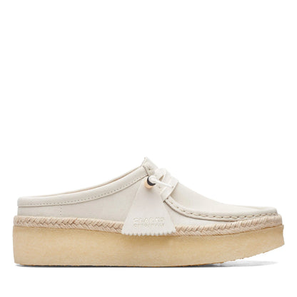Clarks Originals Women’s Wallabee Moccasin Cup Lo – White Suede Casual Shoes